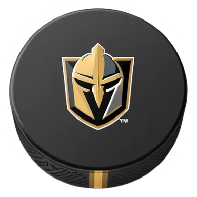Vegas Golden Knights Second Logo on a Hockey Puck sticker