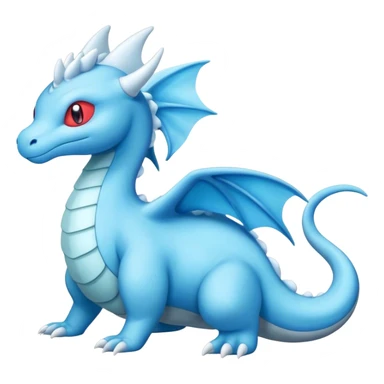 Fluffy celestial salamence-dragonair-hybrid, full body sticker