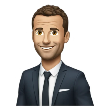 Macron qui embrasse Ronaldo sticker