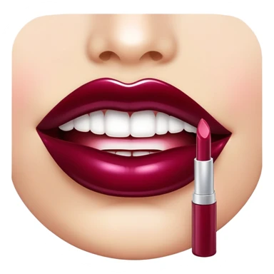 Lip gloss burgundy sticker