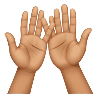 palms touching clap another's hand
 sticker