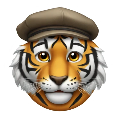 Tiger wearing cap sticker