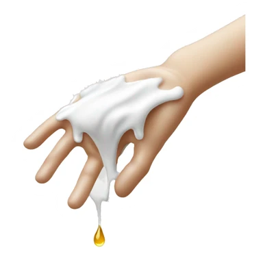 milk dripping off hand sticker