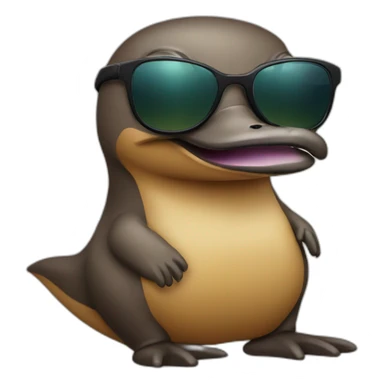 platypus with sunglasses sticker