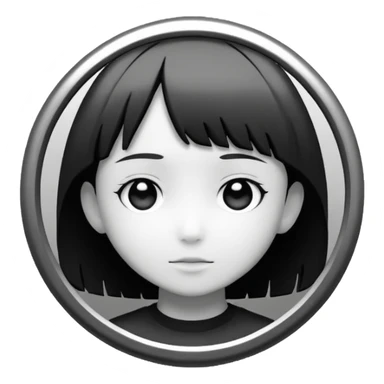 lain inspired monochrome latest follower badge sticker