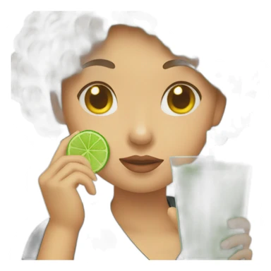 my girlfriend drinking green juice sticker