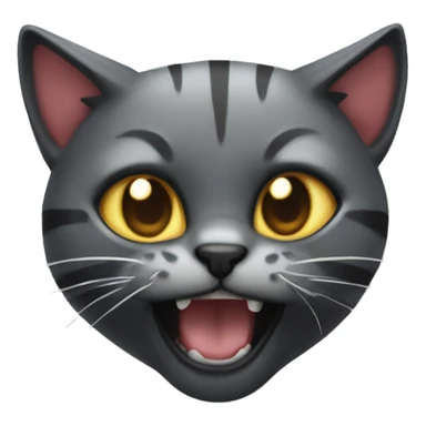 angr cray cat sticker