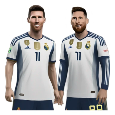 Ronaldo et messi soulèvent la ligue des champions  sticker