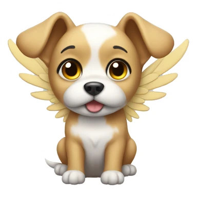 Cute dog with wings  sticker