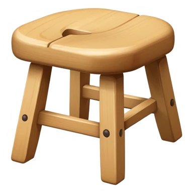 Seiza Stool, which is a wooden stool with one leg used to sit in a knee tucked position.  sticker