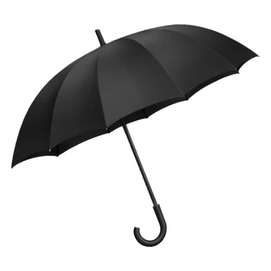 black open umbrella sticker