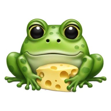 frog made of cheese sticker