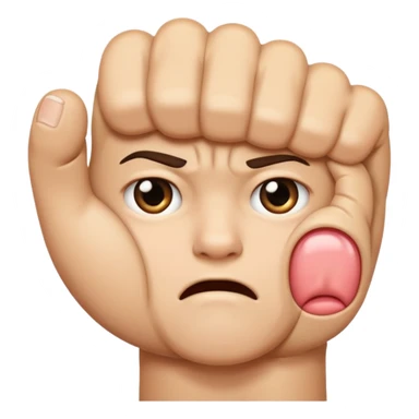 Crying fist emoji sticker