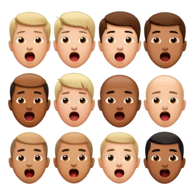 yawning people sticker