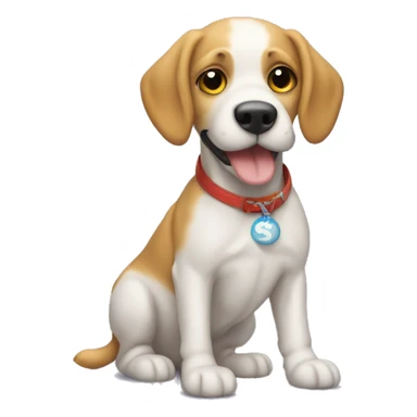 Perrito de globo de helio sticker