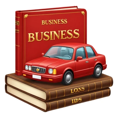 a book with a title " business intro " and a car illustration sticker