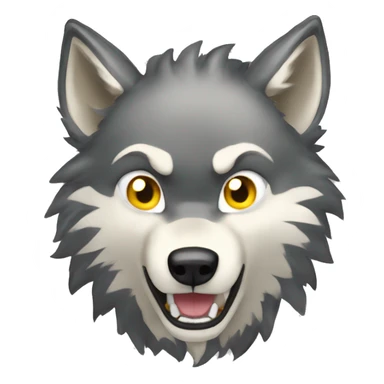 Wolf turning super sayian sticker