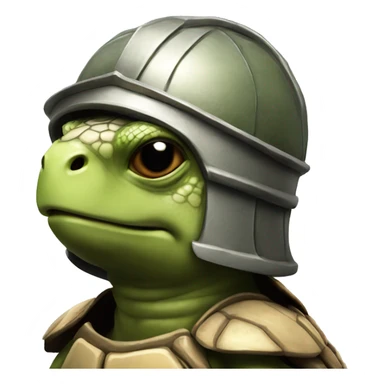 turtle with roman helmet  and lance sticker
