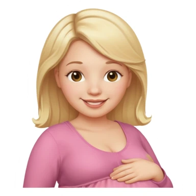 pregnant white woman with blonde hair sticker