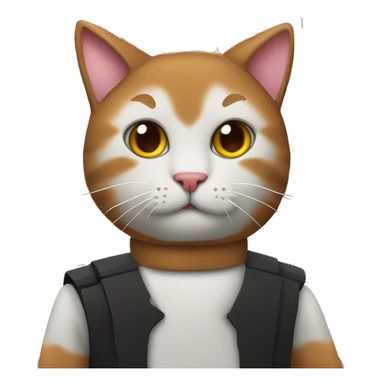Brick wearing cat halloween costume sticker
