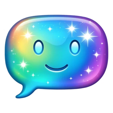 speech bubble with sparkles sticker