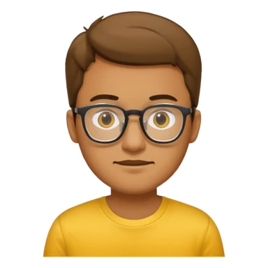 a glasses man with yellow shirt sticker