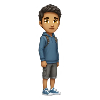 a guy in sholder length hairs indian mix bahraini age 17 sticker