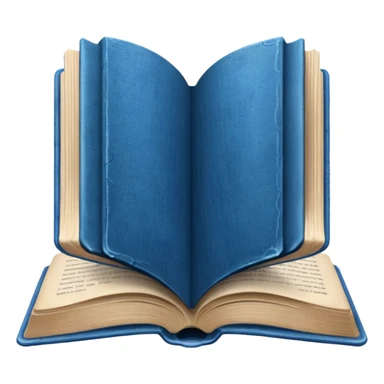 Opened book blue sticker