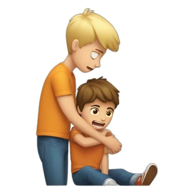 a boy bullying to other boy sticker