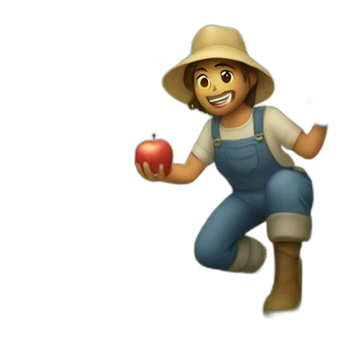 apple-picking sticker