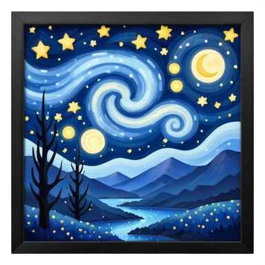stargazing scenery sticker