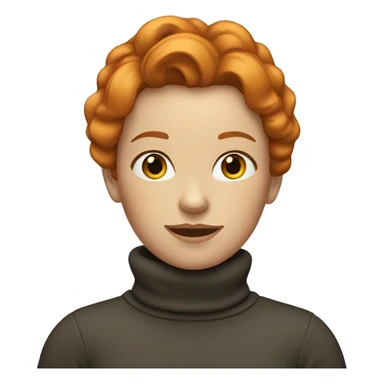 ginger woman in turtleneck sticker