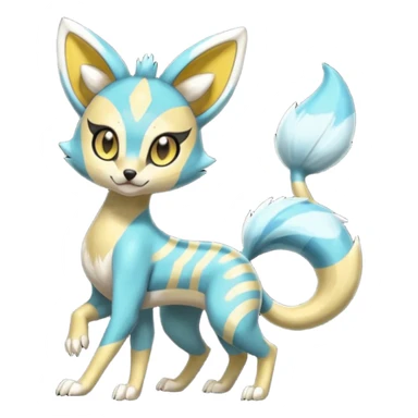 Genet-Meloetta-Zeraora-Primagen-fusion-creature  sticker