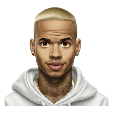 Hyper Realistic Chris Brown forever album  sticker