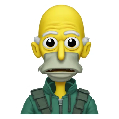 mr burns dressed as a trapper sticker
