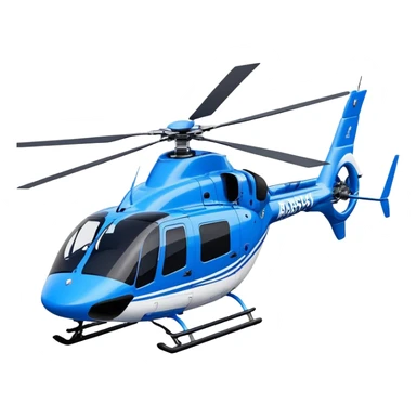 Eurocopter EC135 - Airbus Helicopters (Model Year: 2020) (Iconic colour: Blue and white) sticker