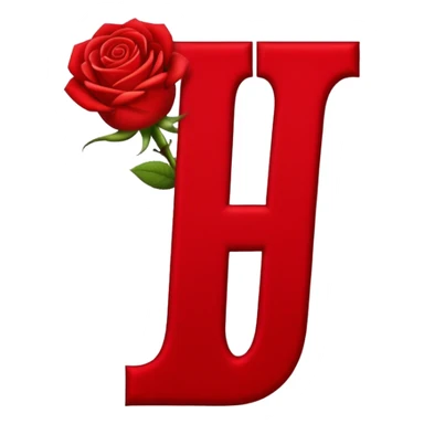 Roses alphabet letter i sticker