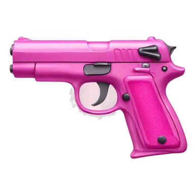 Shiny pink gun sticker