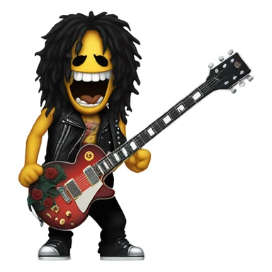 slash from guns n’ roses smiley face without body or guitar sticker