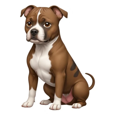 brindle staffordshire bull terrier sticker