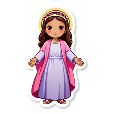 Girl rosa pastel jesus sticker