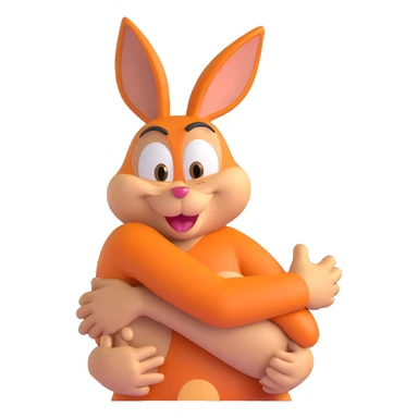 Looney Tunes-style character named George getting a hug sticker