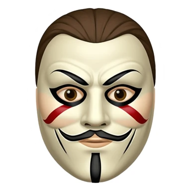 Vendetta man with mask sticker