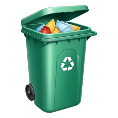 Plastic garbage can sticker