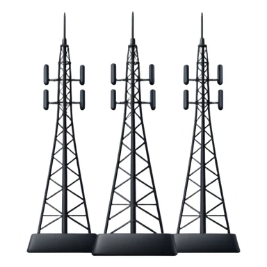 3 TORRES DE ANTENA DE ESTAÇÃO RÁDIO BASE sticker