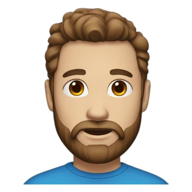 Man with Beard and blue eyes and brown hair sticker