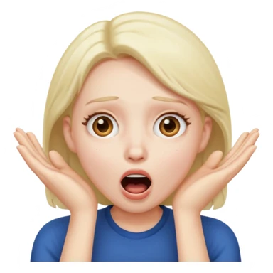 Shocked hands on face sticker