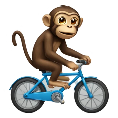 Monkey riding a bike sticker