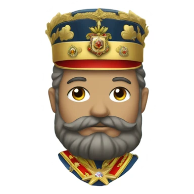 A Tsar with his crown and uniform sticker