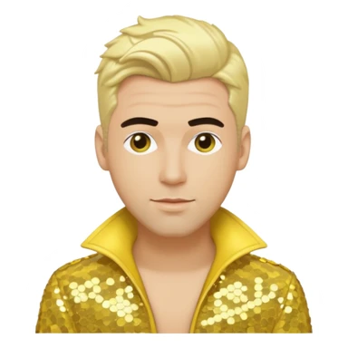 Bryan Abrams, R&B Singer (b. 1969) from Color Me Badd with blonde hair , yellow sequin outfit sticker